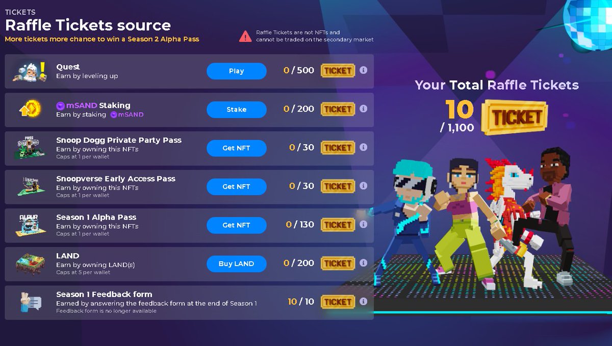 micmic1211's tweet photo. @TheSandboxGame I just participated in the daily #SandboxAlphaS2Contest for a chance to earn up to 1,000 $SAND! Starting March 9 -  Show your Raffle Tickets. Check out my screenshot below! 👇 #SandboxAlphaS2 https://t.co/GHojEpL3Kk