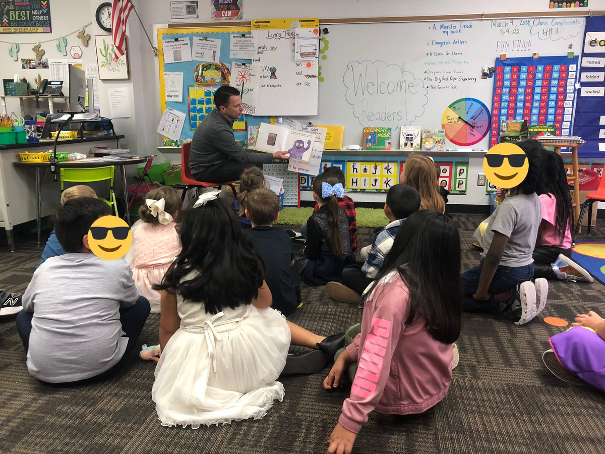 TiffBredekamp's tweet photo. When @DrRDubKellerISD is your mystery reader and the book gets a little extra exciting 😂📚#dontpushthebutton
They loved having you read to them! @WhitleyRoadES https://t.co/r4blyXYfgS