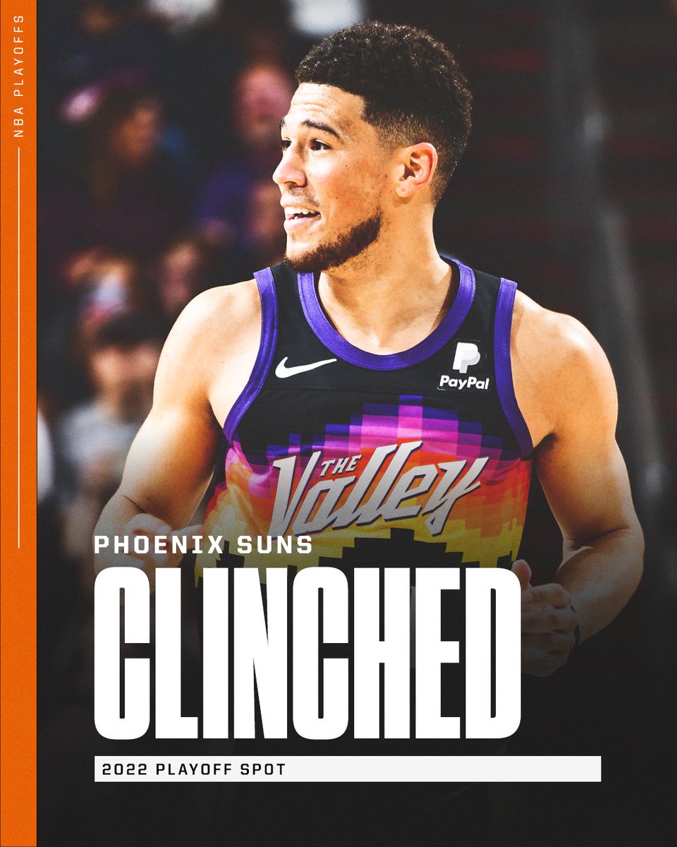 ESPN on Twitter: "The Phoenix Suns are the first team to clinch a spot in  the 2022 NBA Playoffs ☀️ https://t.co/Pgy5Nmh3Jw" / Twitter