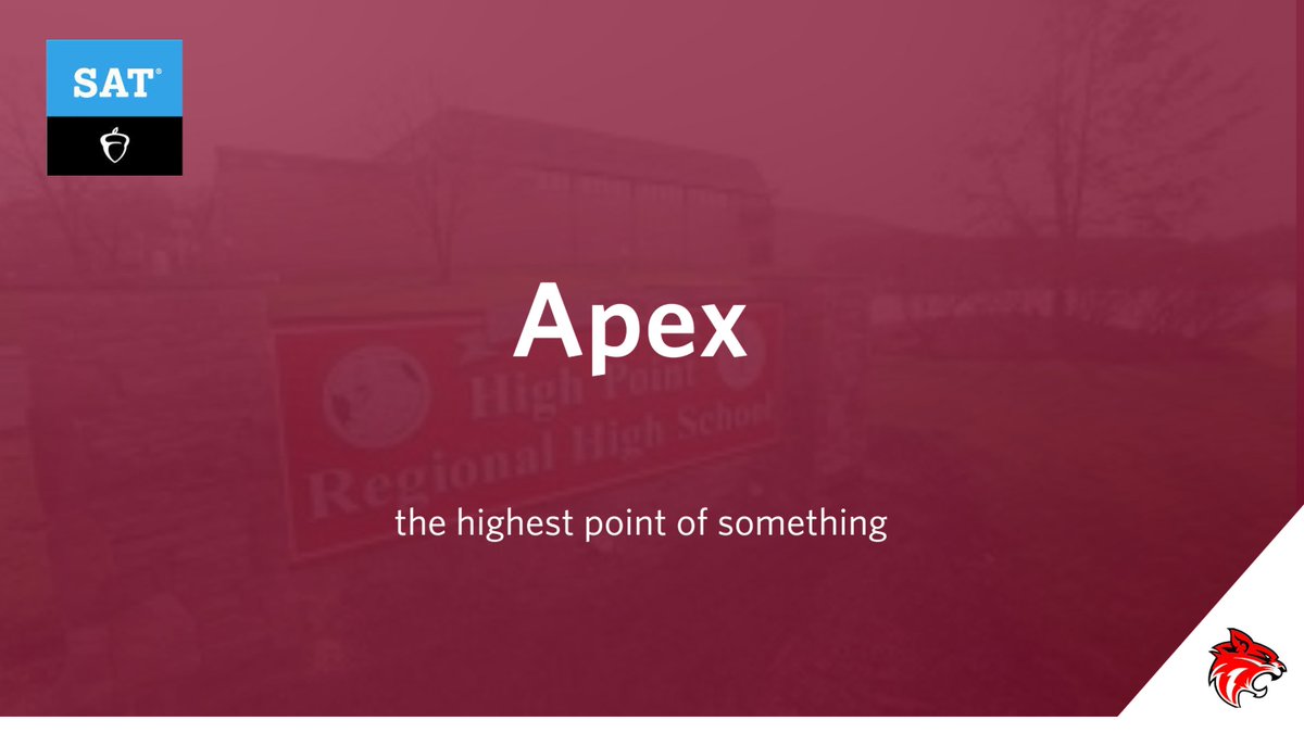 SAT vocab word of the week! <a href="/HPRwildcats/">High Point Regional High School</a> #hprwildcats