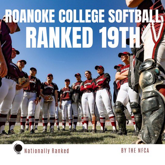 RoanokeSoftball's tweet photo. The Maroons come in at #19 in the latest NFCA National rankings https://t.co/3trZH2s4oP