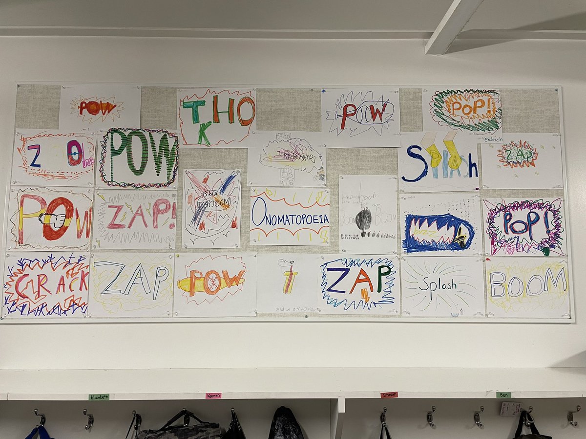 Our student teacher Morgan taught their first lesson to 3C!! We learned about onomatopoeia !! Yay Morgan!!