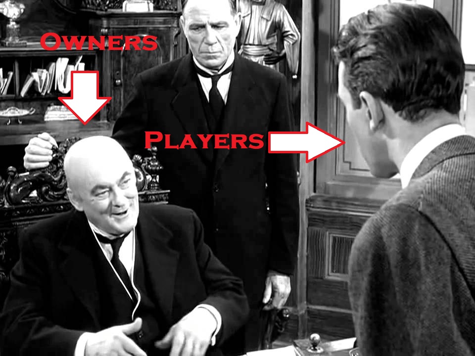 PitchingNinja's tweet photo. MLB Lockout as 'It's a Wonderful Life' characters. https://t.co/kZUn4A9hjy