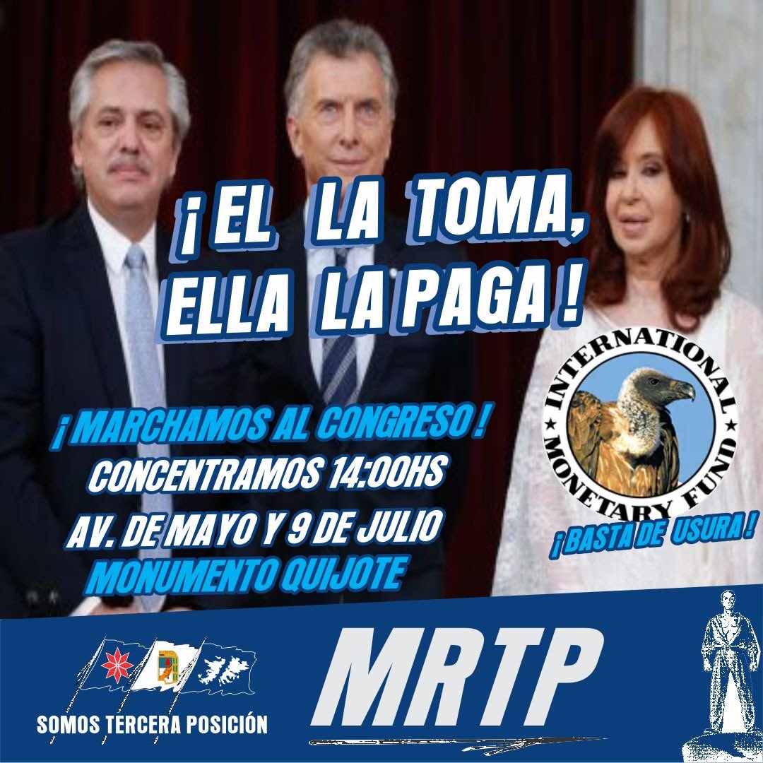 ¡¡¡MOVILIZACIÓN Y LUCHA CONTRA EL FMI Y DERROCAR ESTE PLAN DE AJUSTE!!!