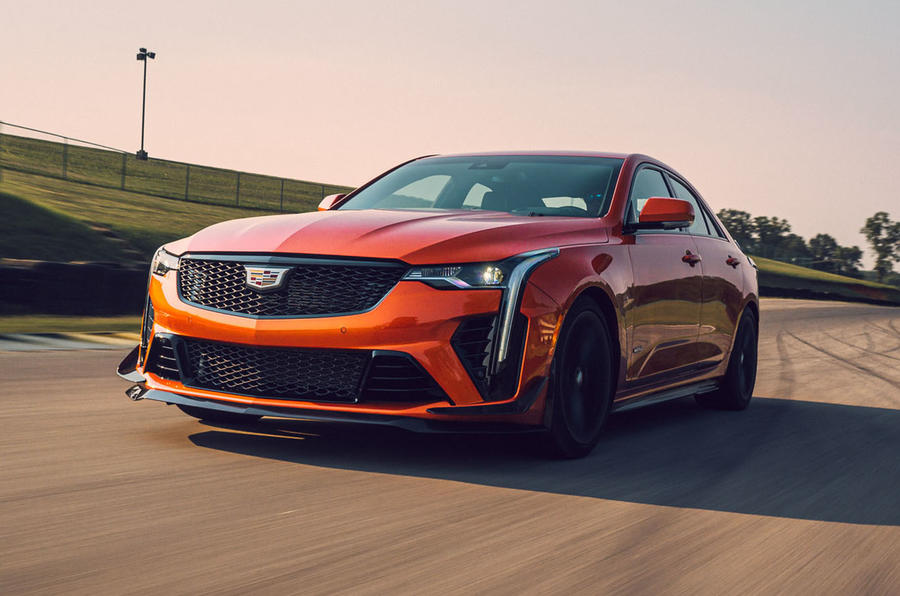 autocar's tweet photo. Cadillac CT4-V Blackwing review: American take on BMW M3 leaves no stone unturned to ensure it thoroughly thrashes its rival both on road and track https://t.co/Wf8tTqop4q https://t.co/D8y89F4mmP