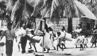 nuclear_RMI's tweet photo. On March 7,1946 the people of Bikini Atoll were moved from their homeland to make way for the testing of 23 nuclear weapons by the U.S.  government. Today, 76 years later they have yet to return back to their homes due to the remaining radiation levels. 
#RMINuclearLegacy https://t.co/2E9rg5MNti