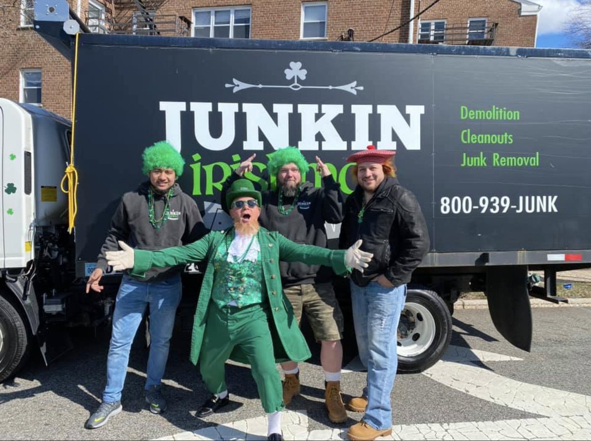 JunkinIrishman's tweet photo. We are almost one week away from Saint Patrick's Day...who's ready to celebrate like this guy? ๐คฃโฌ๏ธ WE ARE!!!!๐ฎ๐ช #finalcountdown #AlmostThatTime #saintpatricksday #stpatricksday #ourtimeiscoming #almostourtime #NJ #NorthernNJ #northNJ #junkremoval #trashremoval https://t.co/n3PBk4DzqV