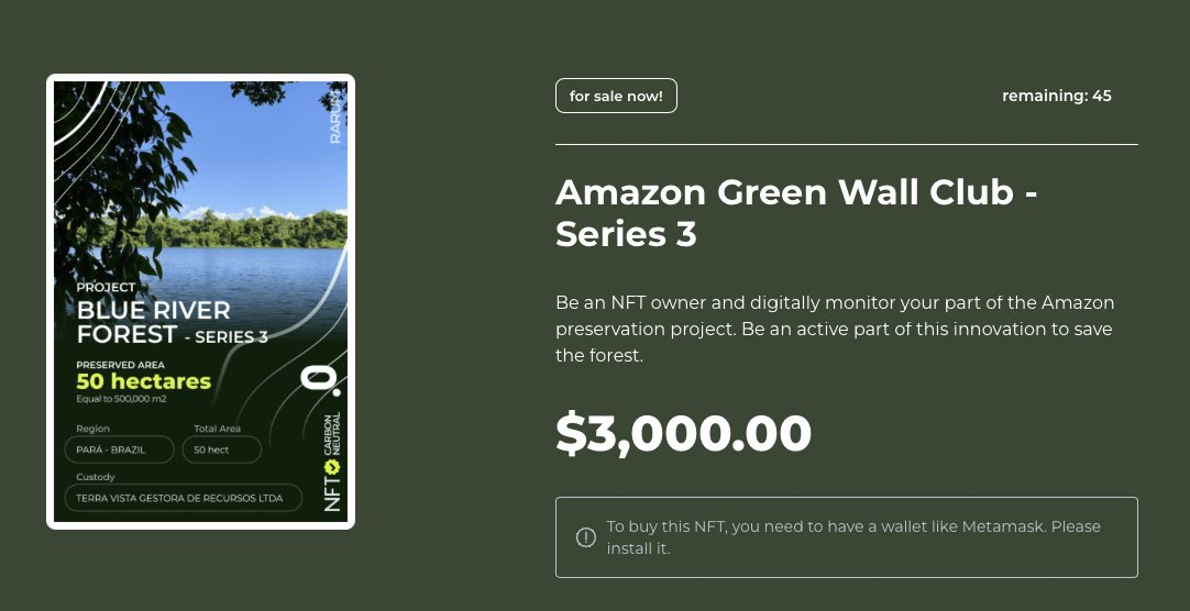 arrington's tweet photo. MOSS, one of our ESG investments, has been selling NFTs that represent 50 hectares of protected Brazilian rainforest. https://t.co/zLv1zTP1j0 @moss_earth https://t.co/LXJfLeouDW