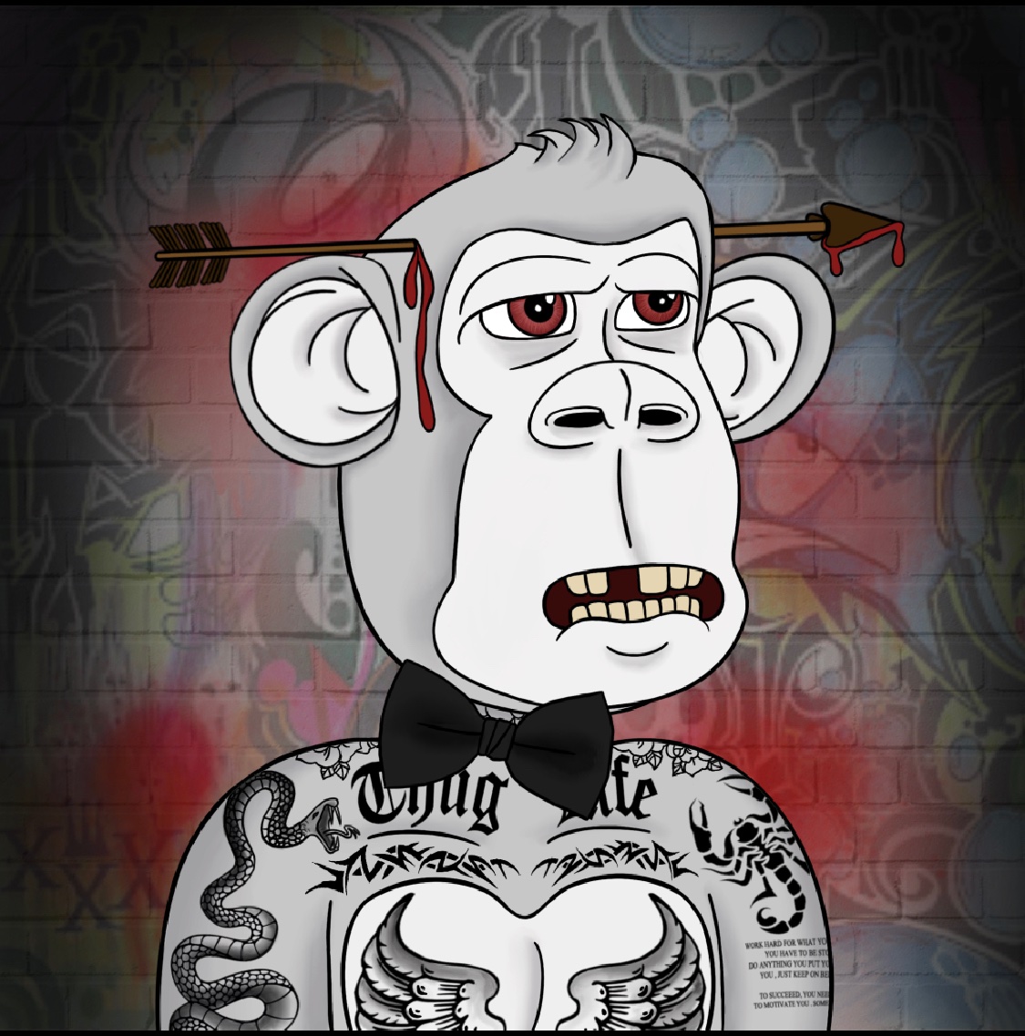 Stewding1990's tweet photo. @NftCryptosArt Evil apes Asylum! https://t.co/DtDkHvDfMO