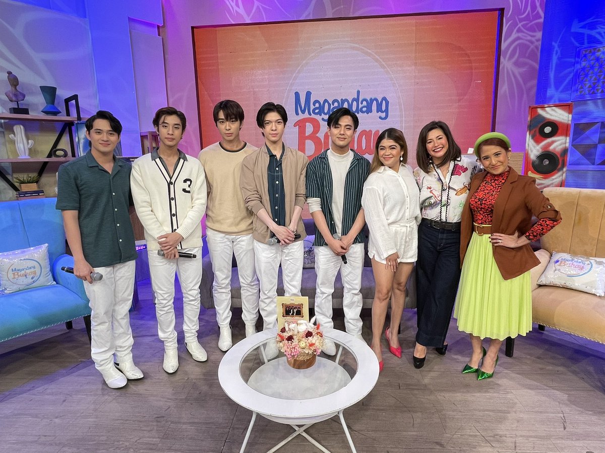 bgyo_ph's tweet image. #BGYO | Thank you Momshie Melai, Momshie Regine, and Momshie Jolina for celebrating @BGYO_members’ first year anniversary on @_MagandangBuhay! 

#MagandangBuhay
#BGYOcelebrates1stYear