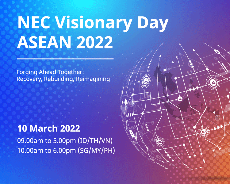 NEC_APAC's tweet photo. Join us at NEC Visionary Day ASEAN 2022 and hear from AEON Mall, who opened its fourth mall in 2021 amidst the pandemic, on their focus on the future, and their beliefs in digital. 
Register now: https://t.co/TmOdV2cP0q
More on #VDA2022 here: https://t.co/UabMt7n5ad
#NEC #VDA2022 https://t.co/JUtfJdkbnT