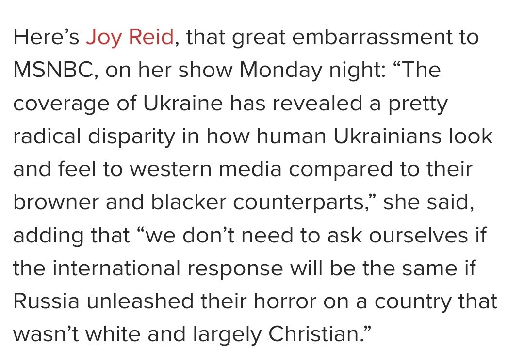 pah_baseball13's tweet photo. I seriously can't believe that @JoyAnnReid would say something this dumb! We care about the Ukrainian people because they are being attacked for no real good reason. #fakenews https://t.co/yq0aLWDzqs