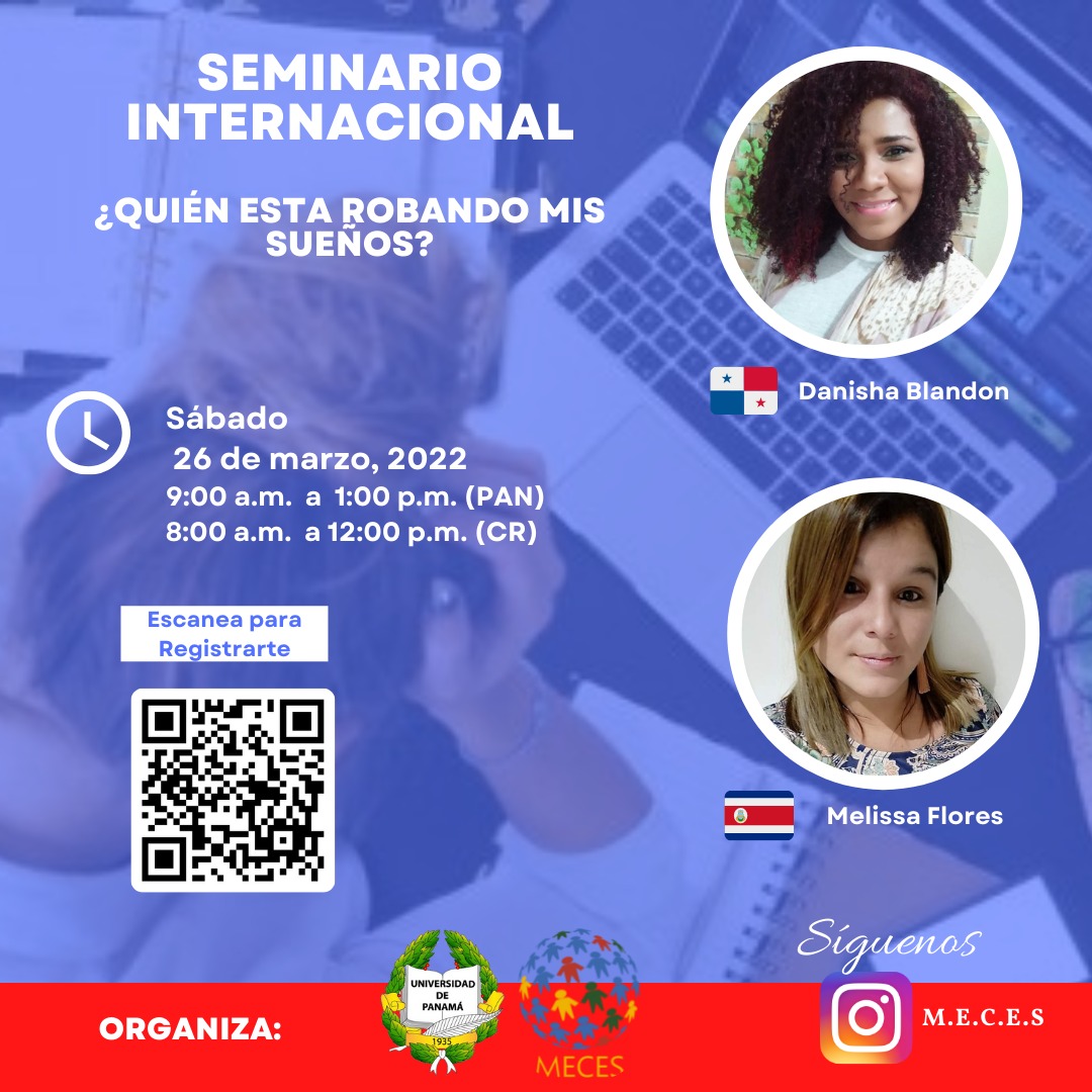 accion_meces's tweet photo. Buenas Noches espero que estén bien. Le invito al *SEMINARIO INTERNACIONAL: ¿QUIÉN ESTA ROBANDO MIS SUEÑOS?*
Para inscripción https://t.co/b3VBHi0dwD
#meces, #cruc, #udep https://t.co/7pGcGBFeFU