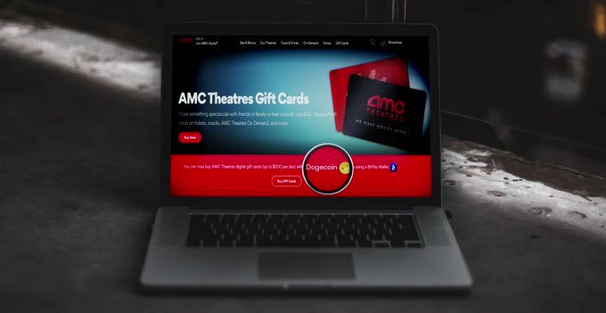 cb_d0ge's tweet photo. You can now buy AMC Theatres gift cards with #Dogecoin

https://t.co/eMioWPU6aO https://t.co/BVbd3pbpeR
