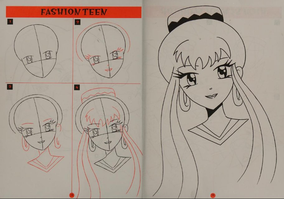 KindyArt's tweet photo. I saw a video where someone redrew art from a How To Draw Manga book they had as a child and I love pretending I'm included. #HowToDrawAnime #Redraw https://t.co/B97bQFDdEL