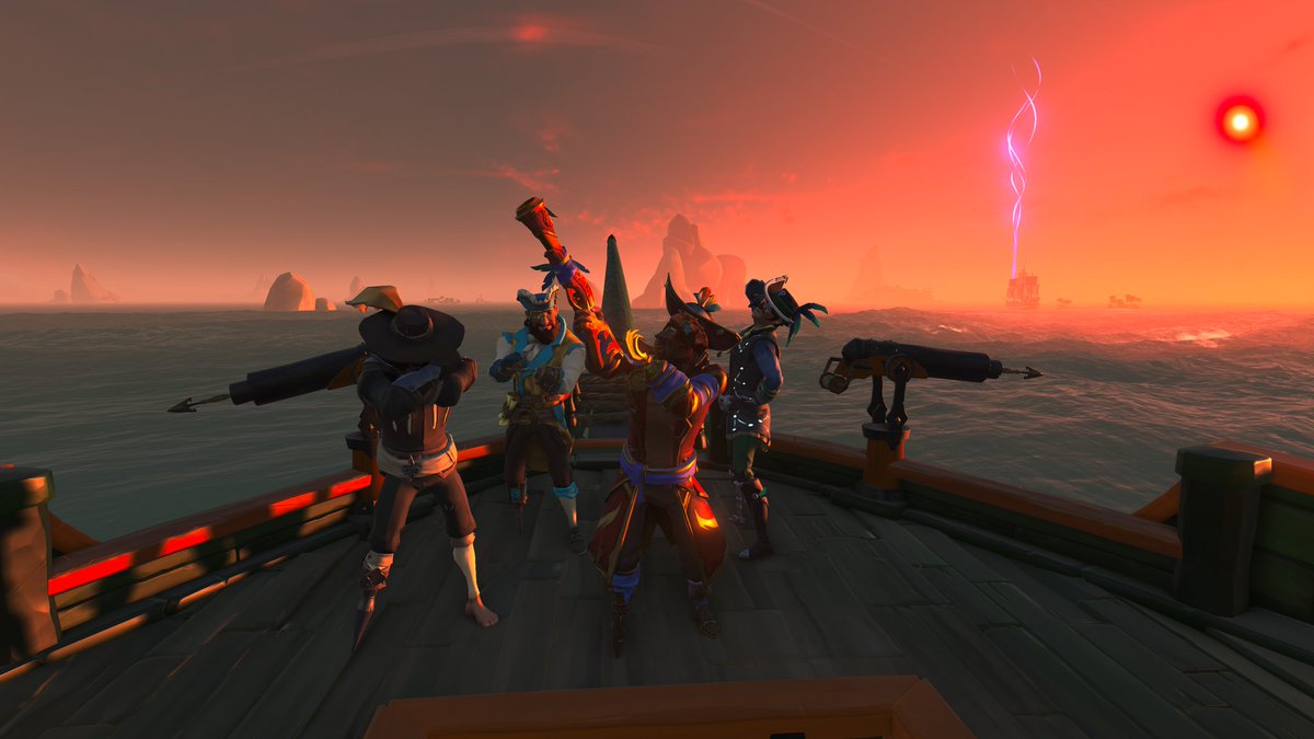 BlackeyeThe2nd's tweet photo. And with tonight's matches finished, that brings an end to my time in Arena. My friends and I had a blast tonight, and I even got @Sienna_Sunrise in for her first, last, and ONLY 2 Galley victories! So long, Arena!
#BeMorePirate #GoodbyeArena https://t.co/PfEsEU4mQ1