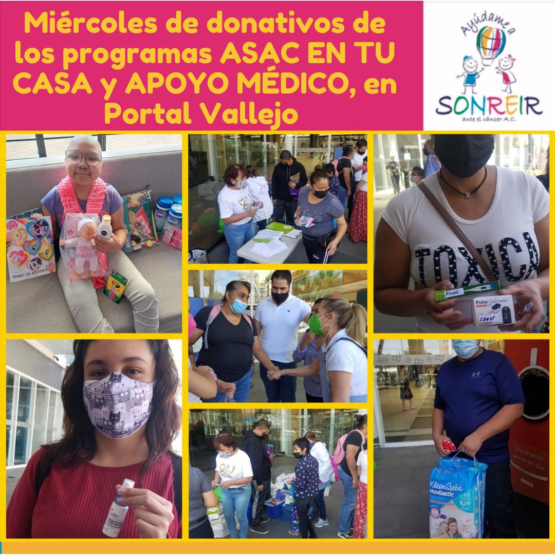 AyudameaSonreir's tweet photo. Todos los miércoles son un bálsamo para l@s #MaestrosDeVida que #ASAC acompaña ya que se entregan apoyos de los programas #ASACentuCasa y #ApoyoMédico en PORTAL VALLEJO. #SúmateaASAC
#CáncerInfantil #JóvenesConCáncer #acompañamiento #familiaASAC https://t.co/K9yWPmbPQa