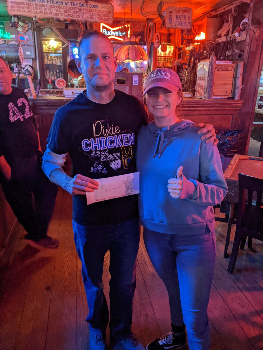 Austin42club's tweet photo. Congrats to Austin 42 Club member @drkolekop on winning 3rd yesterday at @thedixiechicken monthly 42 tourney! @N42PA @AggieNetwork @TxHistComm @TexasCoopPower @richardallenhay @odieloves42 @cymblue @MandaDean @42Kent https://t.co/dZV6qnnML2