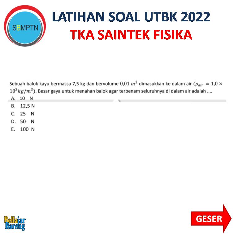 Cikitabella_'s tweet photo. 📚 LATIHAN SOAL UTBK 2022
TKA SAINTEK ~ FISIKA

📝 Pembahasan
👇👇👇
https://t.co/0HTCn8YVtr

#utbk #utbk2022 #sbmptn #sbmptn2022 #ptn #masukptn #masukkampus #ambisptn #ambisutbk #soalutbk #bahassoal #fisika #tps #saintek #soshum #bellajarbareng
#ambisptn https://t.co/f3tYZKThFN