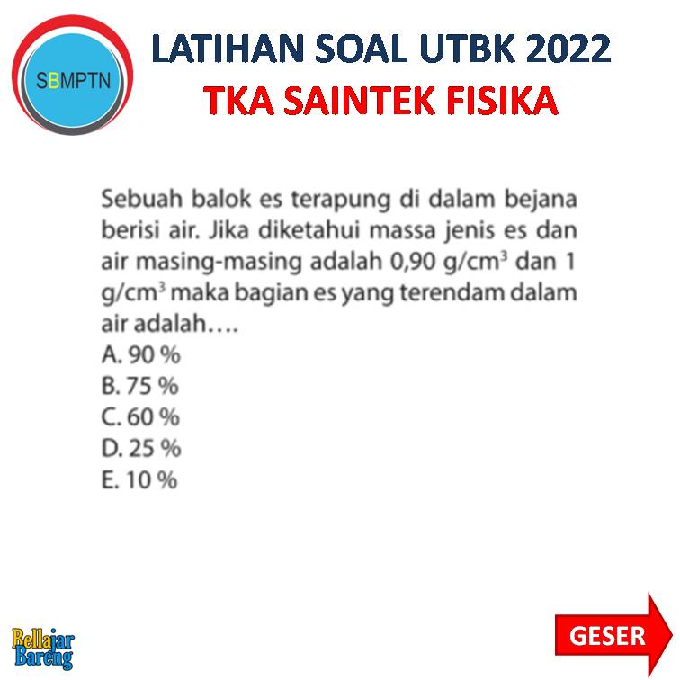 Cikitabella_'s tweet photo. 📚 LATIHAN SOAL UTBK 2022
TKA SAINTEK ~ FISIKA

📝 Pembahasan
👇👇👇
https://t.co/0HTCn8YVtr

#utbk #utbk2022 #sbmptn #sbmptn2022 #ptn #masukptn #masukkampus #ambisptn #ambisutbk #soalutbk #bahassoal #fisika #tps #saintek #soshum #bellajarbareng
#ambisptn https://t.co/f3tYZKThFN