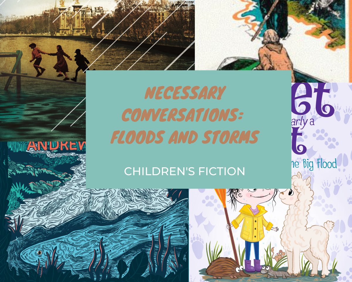 AustLit's tweet photo. New in Necessary Conversations: picture books, children's fiction, &amp; YA on floods and storms, from AustLit, whose team works on the banks of Maiwar/the Brisbane River.
This will be the first in a series of Necessary Conversations on catastrophic climates.
https://t.co/A8tDfGkF2Z https://t.co/VMD9b9HfIj