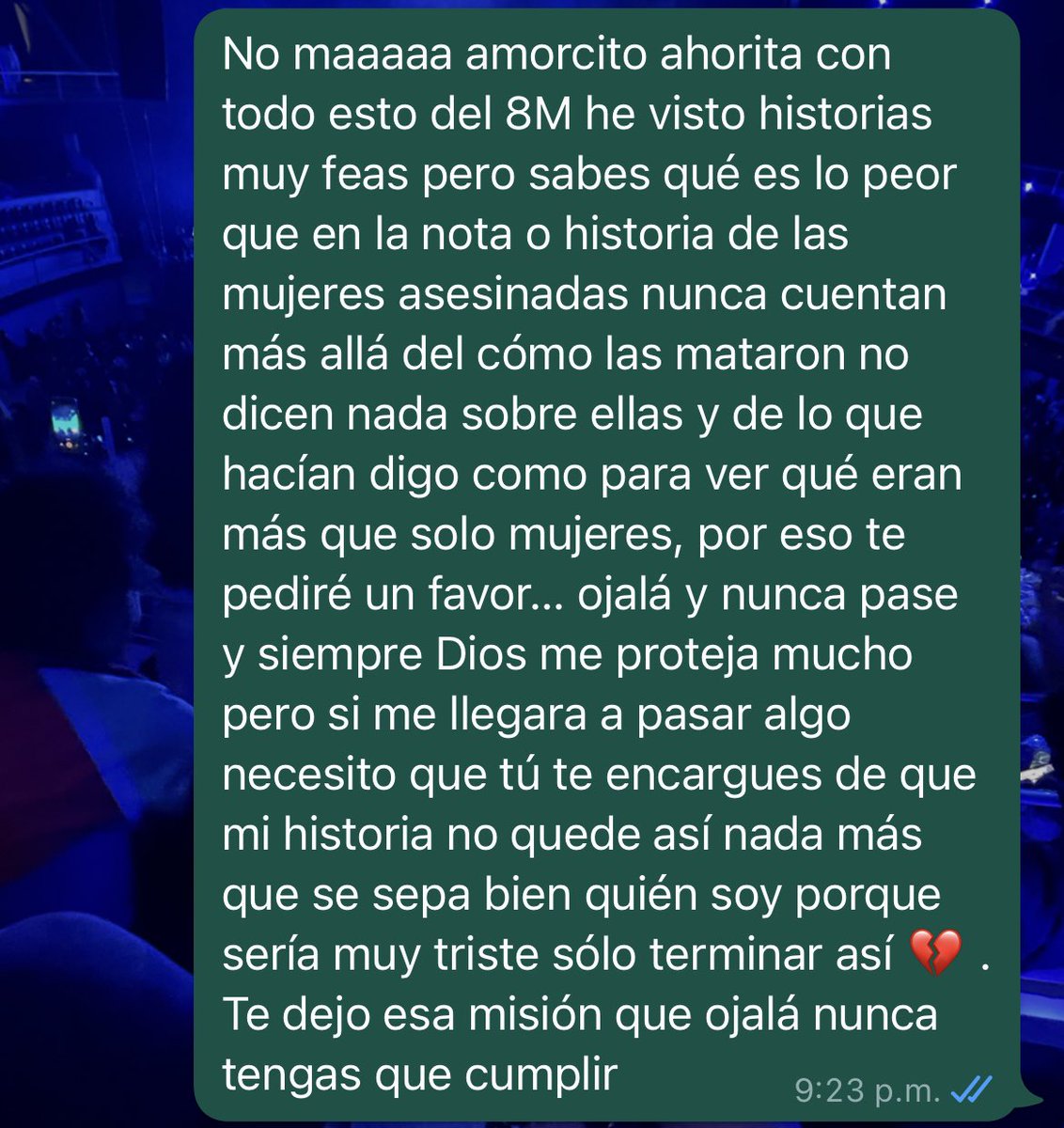 CinthyaLux's tweet photo. Que triste es tener que vivir esta realidad 💔 México es más chingón que esto tenemos que cambiar #8M https://t.co/Vo19csNfkR