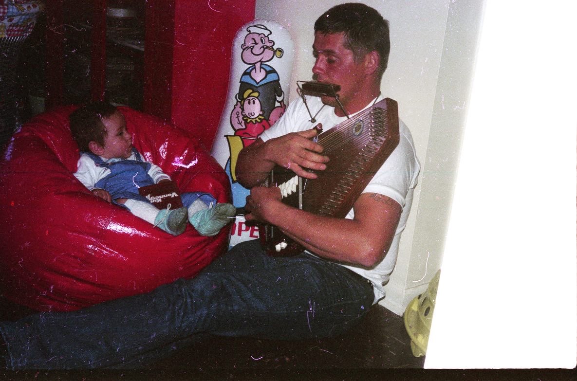 He’d bought that harp just the year before, as his old one had finally but the dust. He played it for me as a baby, and it seems one last time when I saw him.