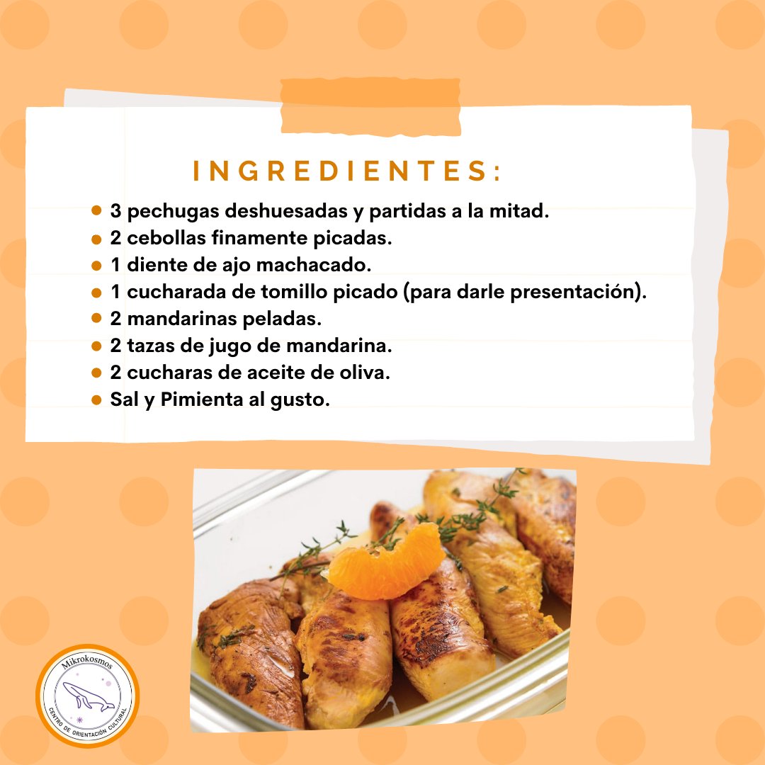 bethemikrokosmo's tweet photo. Una de las frutas favoritas de Suga son las mandarinas y por esa razón es que Dani nos comparte esta deliciosa receta de "Pechuga de pollo a la mandarina". 🍊👩🍳✨
#SilverSpoon #SugaWeek #Mandarinas #Recetas https://t.co/tY91s5k4dC