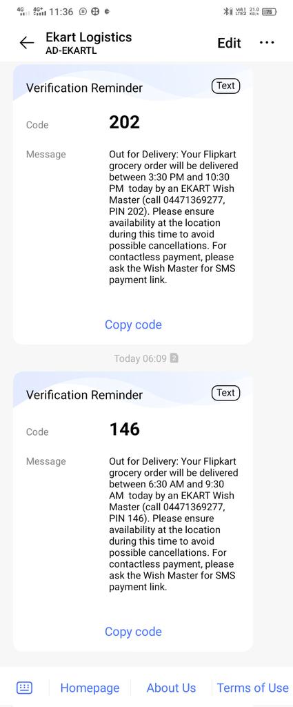 gaura190's tweet photo. @flipkartsupport @jagograhakjago @ekartlogistics 
Dear Sir , I have ordered some grocery items. Which was delivery date 8th March. Till l have not recieved. Lot of sms recieved also informed customer care not responsible for me. Please take necessary action @jagograhakjago https://t.co/KXUl4g1raD