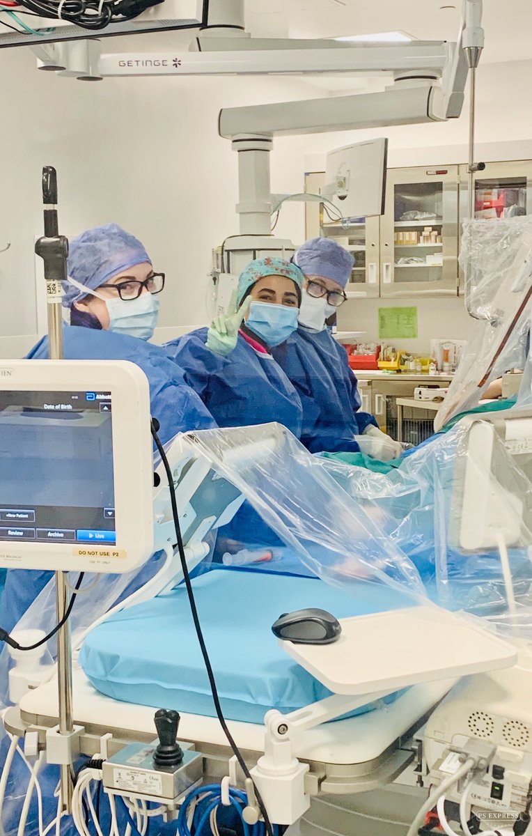 DrAlsubei's tweet photo. My number one happy place.
Photo taken after we opened CTO LAD in high risk patient, it was awesome feeling 
P.s. All female cath lab team today 
#WIC
#womanincardiology
 #TakeAWomanToTheCathLab
#InternationalWomensDay2022 https://t.co/KvWrdIr5Cb