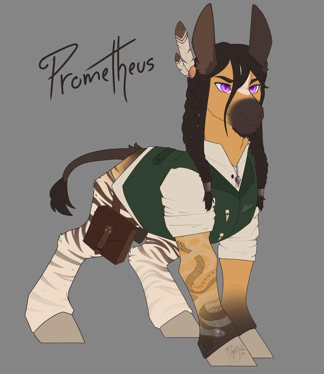 Mint_and_love's tweet photo. Finally drew my boyfriend's oc, Welcome Prometheus 👀 https://t.co/INCyzJc99H