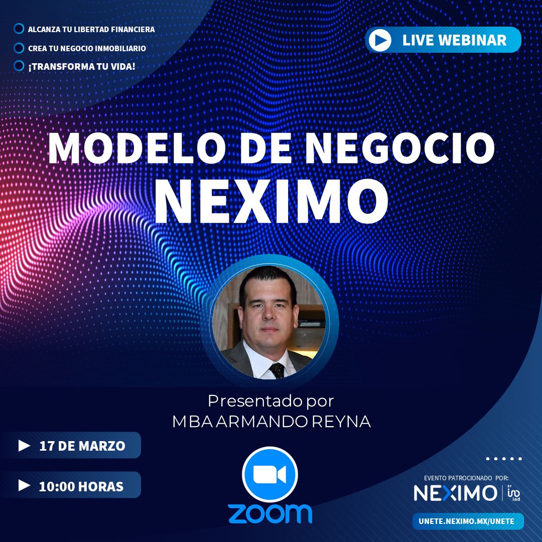 PRANA_ORVE's tweet photo. Amigos de #Tamaulipas acompañenos MAÑANA a las 10am a la presentacion via zoom del Modelo de Negocio Inmobiliario #Neximo

Registro: https://t.co/B9yetYK0q9 - Evento GRATUITO!

#trabajosihay #asesoresinmobiliarios #CursoEnLinea #SomosAMPI #inmobiliaria  #Matamoros #emprendedores https://t.co/4U12ZCrwVi