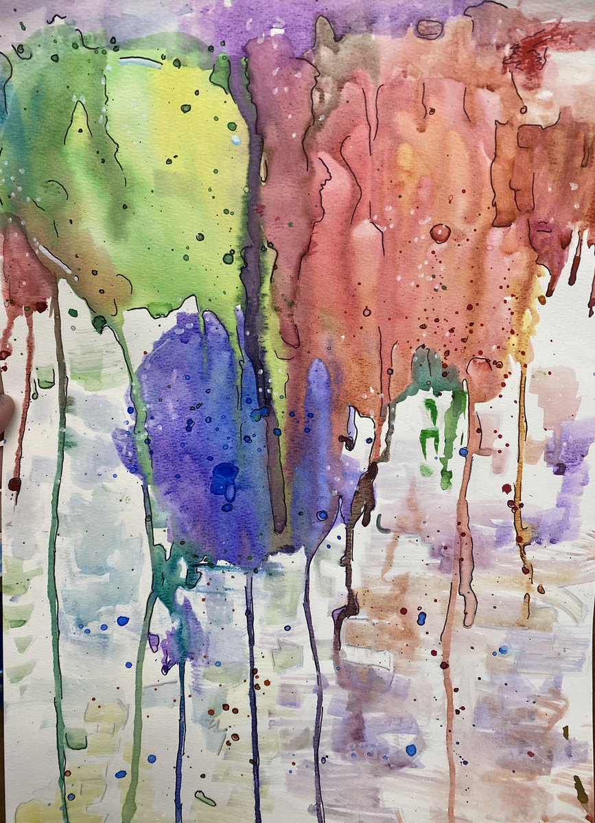 Watching a young artists’ imagination soar is my happy place! What a beautiful expression of joy! Wish I could do it every day all day. The world needs more of this right now! <a href="/DesmondHDSB/">Viola Desmond Public School</a> #Artanddesignclub #watercolourmagic #weimagineif
