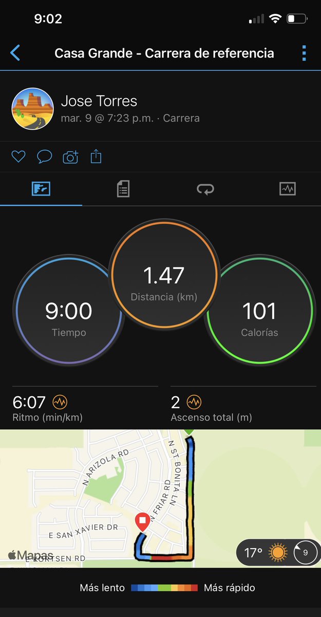 jtorres17us's tweet photo. Desde que empecé a correr me he sentido mucho mejor física mentalmente, aprendiendo cada día de todos ustedes🙌🏻. Hoy inicié un programa de entrenamiento con Garmin y aquí vamos poco a poco #running #YoDecidiCorrer #runner #metas #objetivos #FelizMiercoles https://t.co/d3zrgqmtZ8