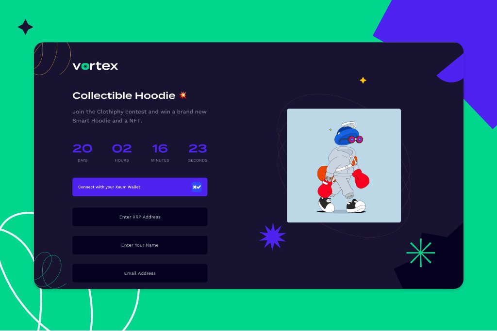 appvortex's tweet photo. @RippleXDev Hi there 🙌

Vortex ✨ it’s the first platform that allows you to give rewards in the form of a functional NFT, minted on the XRP Ledger. https://t.co/BGuajOnLZ8