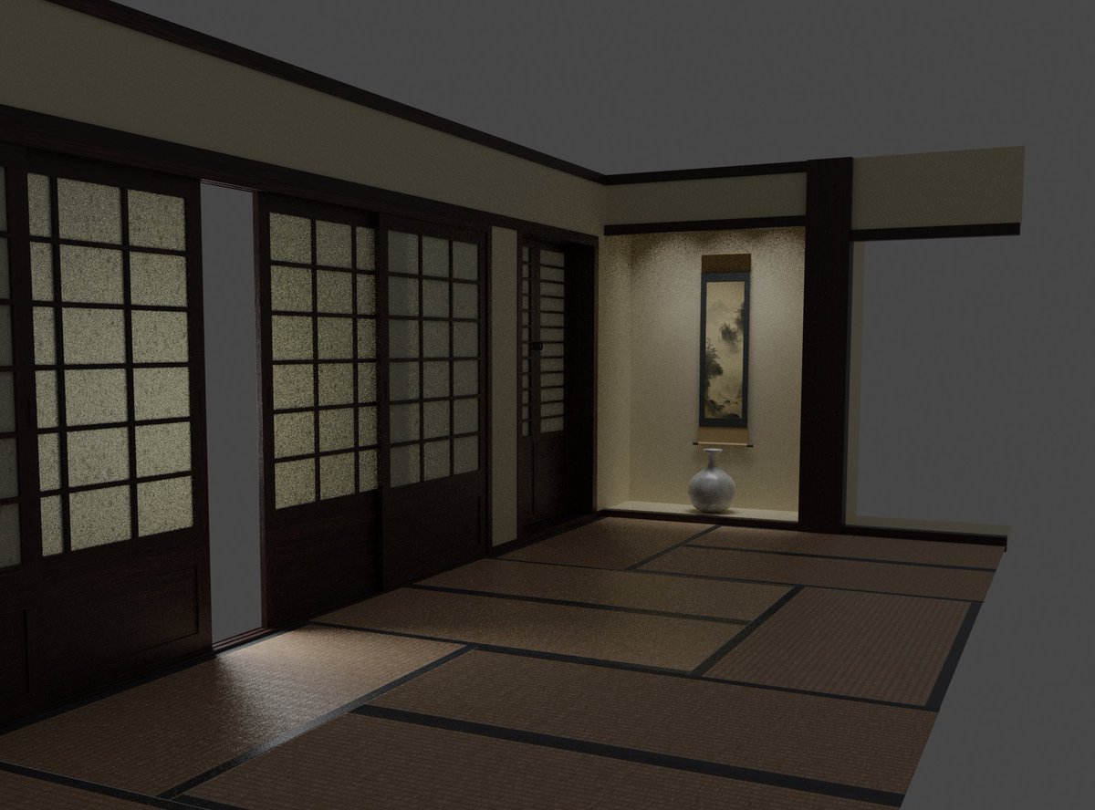 bbssvv_'s tweet photo. making tatami room in 3d
今度は畳部屋作り
이번엔 다다미방 만들기
#blender #Blender3d #블렌더 #3d #3DCG https://t.co/oRY4LP06wK