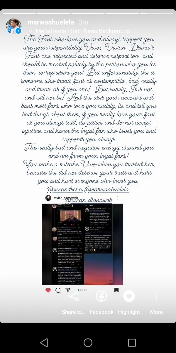 marwaabuelela's tweet photo. Free yourself from the fake bad person in your life Vivo @VivianDsena01 ,get rid of this bad and negative energy, she doesn't deserve your trust,because she hurt U and hurt everyone who loves U,break your attachment to those who hurt you&amp;us2 #VivianDsena #SirfTum #Ranveer https://t.co/FN4KvvZUmk