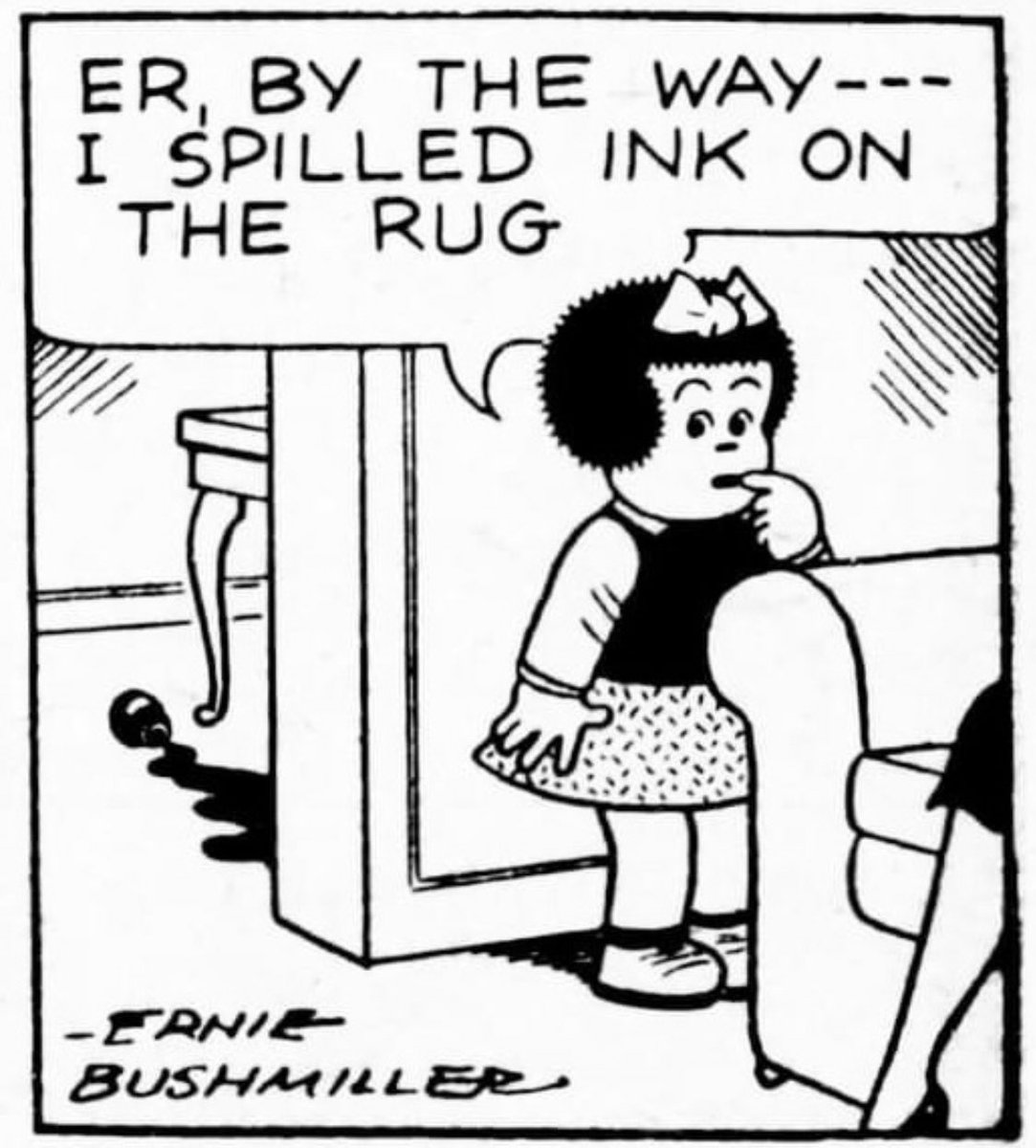 erniebushmiller's tweet photo. SNAP! 

Nancy capitalizes on a grim reality.

#nancy #nancycomics #erniebushmiller #inkspill #spilledink #atombomb https://t.co/5du4ZiLcEY