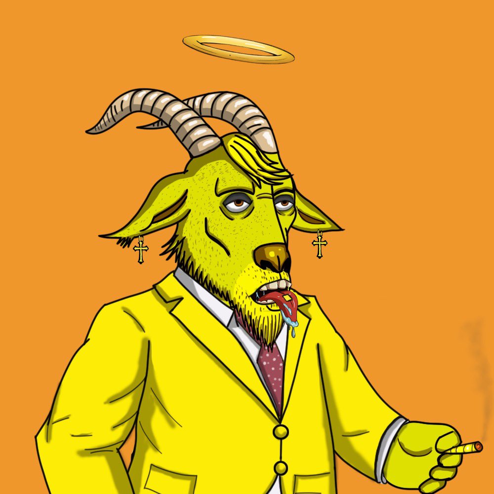 We are 5 days from until our official mint!🎉 We will be giving away this 1:1 Goat to one lucky person! Owning/Minting a goat will allow you to receive passive income and own a % of a real life bar!
To enter:

- Like &amp; RT🐐
- Join our discord: discord.gg/aFQD4zPJ