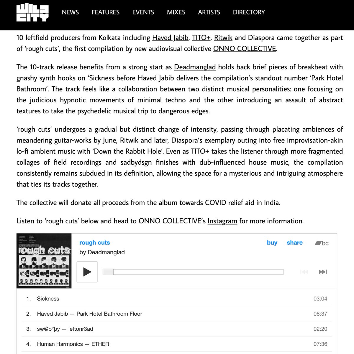 onnocollective's tweet image. 600 followers! 

As a thank you, we are sharing the last of our @Bandcamp codes of our charity comp - rough cuts - ft. tracks by 10 electronic producers from Kolkata, India ✨

Excited to unveil out next project very soon 👀

👉onnocollective.bandcamp.com/yum

#bandcamp #bandcampcodes