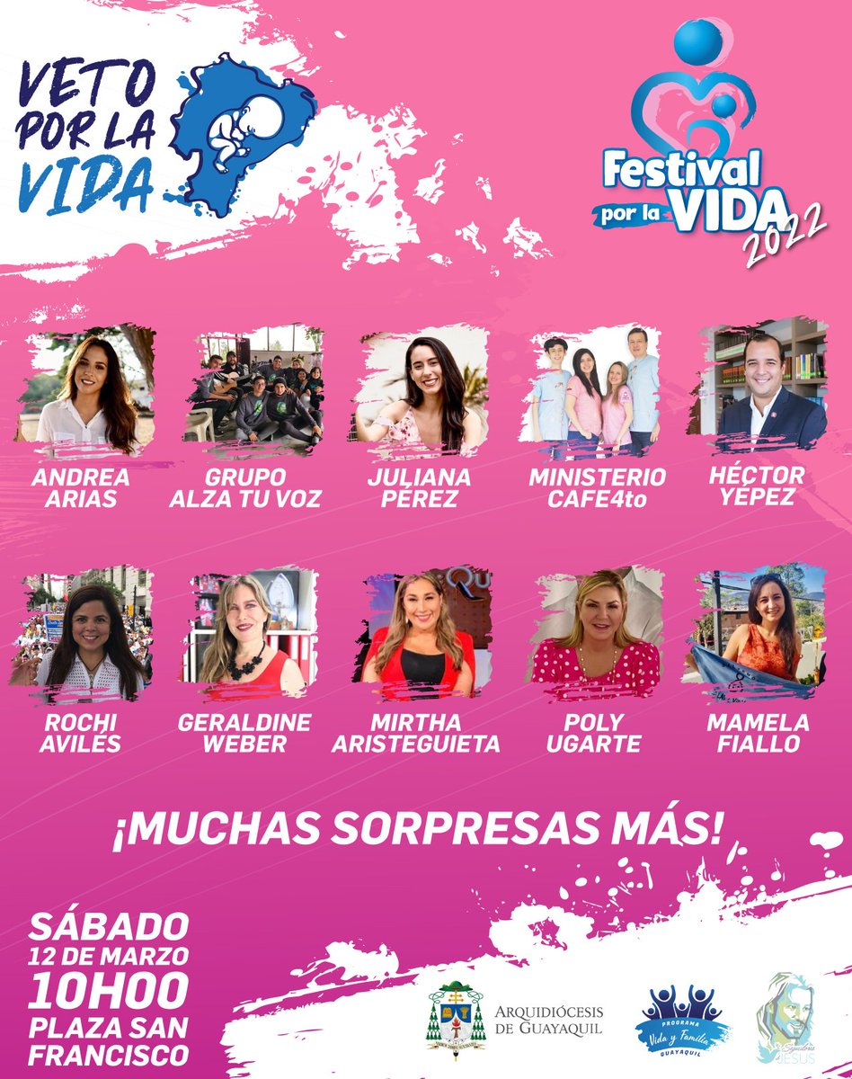 Mi gente linda de Guayaquil, esto va a estar buenísimo!
#FestivalPorLaVida
Nos vemos el sábado! Juntos levantamos la voz para pedir el #VetoPorLaVida 💙🇪🇨