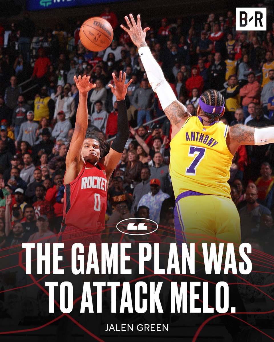 Jalen Green said Houston's gameplan in OT was to attack Melo in isolation.