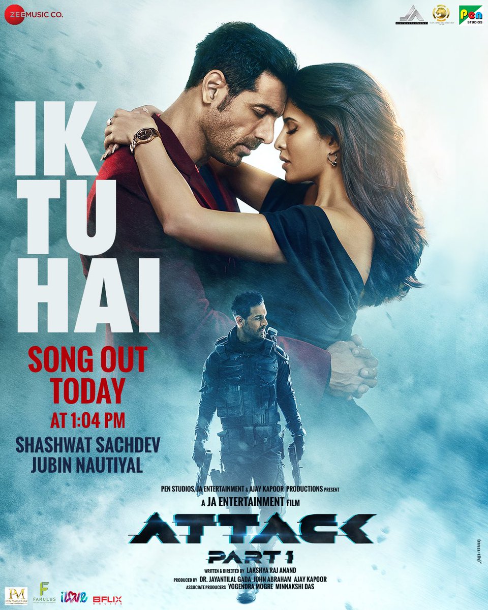 A war of love and for love ❤️ #IkTuHai song out today! #Attack - Part 1 releasing in cinemas worldwide on 1.04.22 @TheJohnAbraham @LakshyaRajAnand @Rakulpreet @Asli_Jacqueline #RatnaPathakShah @prakashraaj @jayantilalgada #AjayKapoor @MogreYogendra @minnakshidas