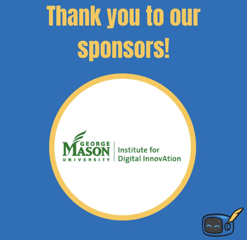 We would like to thank our sponsor, Mason’s Institute for Digital InnovAtion, for supporting PatriotHacks! You can learn more about them at idia.gmu.edu

You can still register for PatriotHacks with the link in our bio. We can’t wait to see you on Friday, Hackers!!