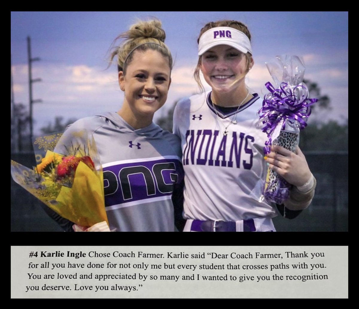 JessiFarmer's tweet photo. Thank you, @SoftballPng, for an awesome teacher appreciation night! My students always make me so proud to be their teacher! 💜🤍 https://t.co/Cr8ST6omZn