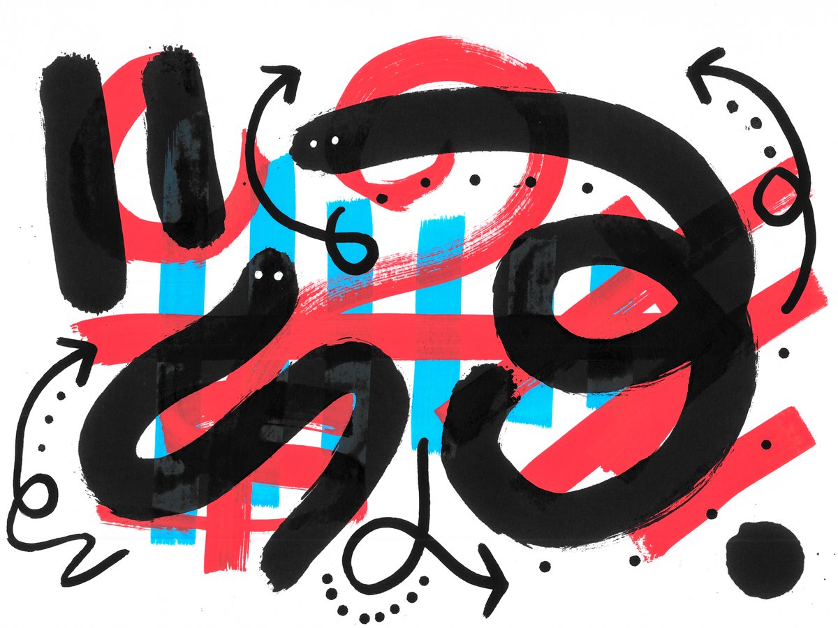 cybin5000's tweet photo. Snakes On The Loose - Oil Study 1/25
#contemporaryart #abstractart #emergingartists #blackartist #artgallery #artcollector #homedecor #SupportArtists #lineart #digitalart #nft #art #nftcollector https://t.co/cFrCUNKHVA