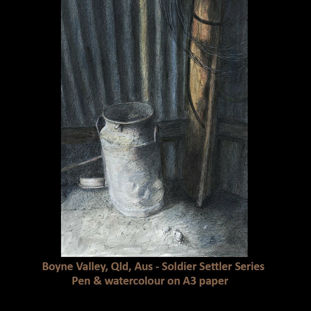 AnneHuthArtist's tweet photo. Boyne Valley, Qld , Aus. Centenary celebrations to be held at Ubobo over the ANZAC Day long weekend, 2022.

#annehuth #penandwatercolour #australianartist #soldiersettlement #boynevalleyqld https://t.co/AB3fVnkfhj https://t.co/mzw2i28IbA
