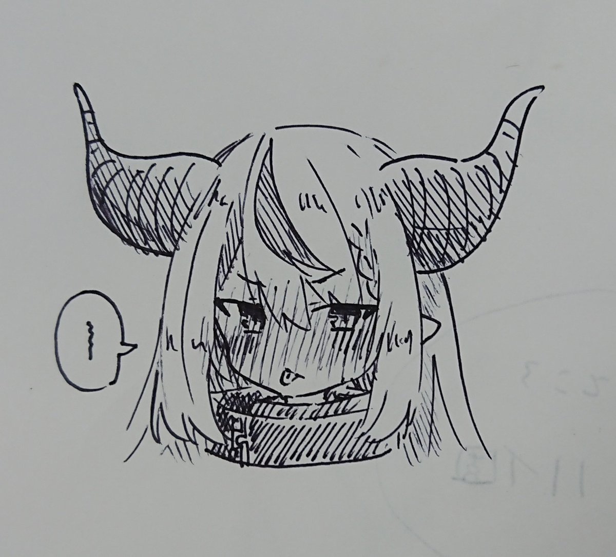 今日の5分落書き～「照れ顔なラプラス・ダークネス」ですっ✨ 