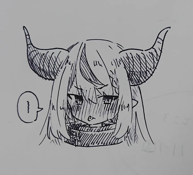 今日の5分落書き～「照れ顔なラプラス・ダークネス」ですっ✨ 