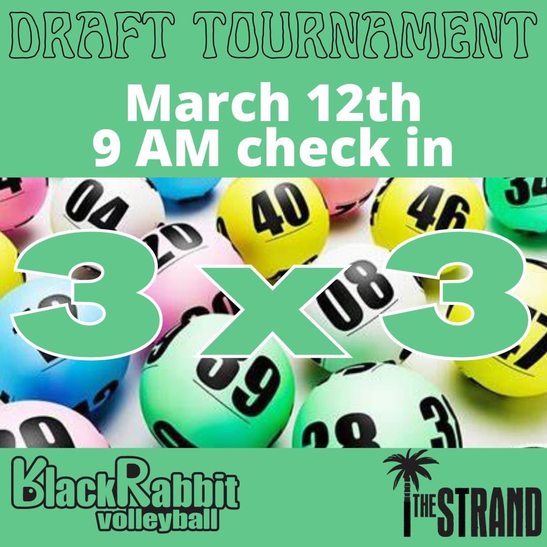 TheStrand692's tweet image. DRAFT TOURNAMENT THIS SATURDAY!
No team needed, sign up by yourself.
Get your info at blackrabbitvolleyball.com
#blackrabbitvolleybal #thestrand #summer2022 #draftleague